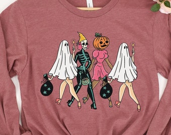 Trick or Treat Halloween Sweatshirt, Trick or Treat Shirt,Halloween Trick Or Treat,Funny Halloween Shirt,Halloween Tee,Halloween Party Shirt
