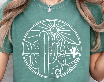Comfort Colors® Desert Shirt, Cactus Shirt, Adventure Shirt, Arizona Shirt, Cactus Scene Shirt, Women Shirt,Desert Adventure,Wild West Shirt
