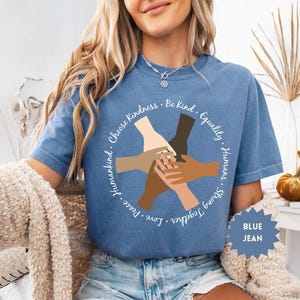Comfort Colors® Unity Of Hands Shirt, Equality Shirt, Black Lives Matter, Human Rights Shirt, Be Kind Shirt,Social Justice Shirt,Peace Shirt