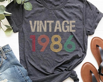 39th Birthday Shirt, Vintage 1986 Limited Edition Cassette T-Shirt, 1986 Birthday, 39th  Birthday Gift For Woman Shirt, 39th Birthday Gift