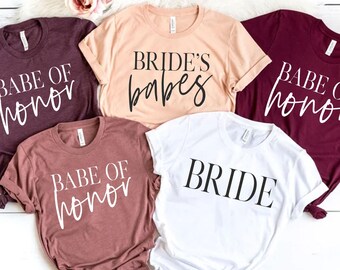 Brides Babes Bachelorette Party Shirt, Bride T-Shirt, Bridesmaid Gifts, Bridesmaid Shirt, Bridal Party Shirts, Wedding Shirt, Bride Shirt