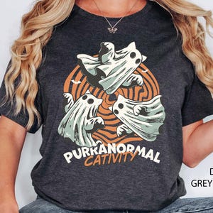 Funny Halloween Cat Shirts, Purranormal Cativity Tee, Black Cat Shirt, Cat Murder Halloween Shirt, Funny Halloween T-Shirt, Black Cats Shirt
