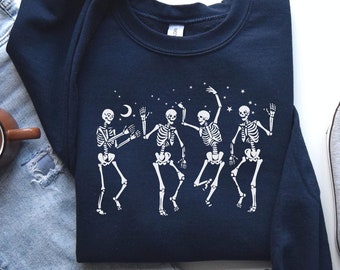 Halloween Party Dancing Skeleton Sweatshirt, Skeletons Halloween Shirt, Halloween Tee, Skeleton Dancing Halloween Shirt, Halloween Costume