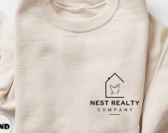 Custom Logo Sweatshirt, Personalized Company Logo Hoodie, Business Logo Pocket Outfit, Sports Team Logo Clothing, Custom Your Text Apparel