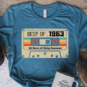 62nd Birthday Shirt, Vintage 1963 Limited Edition Cassette T-Shirt, 62nd Birthday Gift For Women, 62nd Birthday Men Tee, 1963 Birthday Shirt