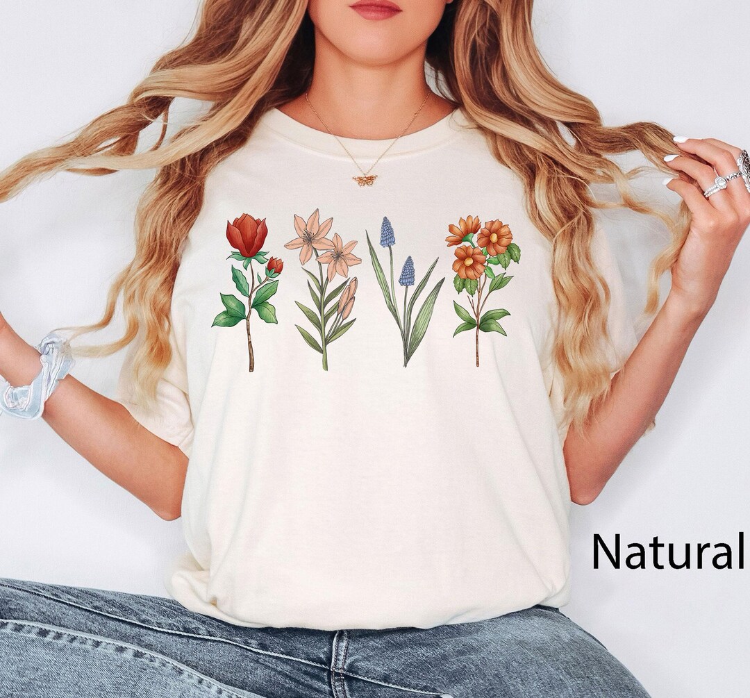 Wildflower Tshirt, Wild Flowers Shirt, Floral Tshirt, Flower Shirt ...