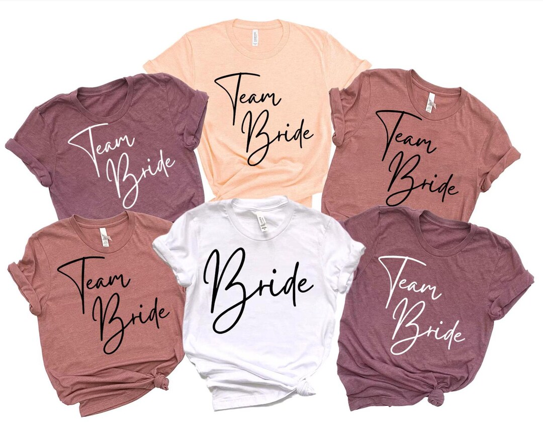 Team Bride Shirts, Bride Shirt, Bachelorette Party Shirts, Bridesmaid ...