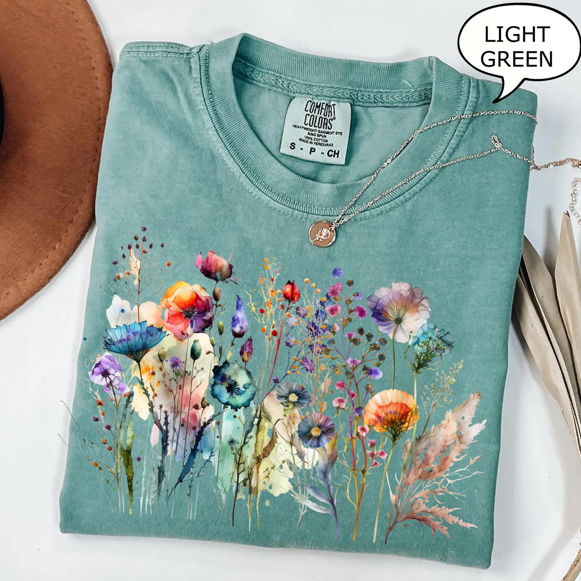 Comfort Colors® Boho Cottagecore Tshirt, Wildflowers T Shirt, Vintage ...