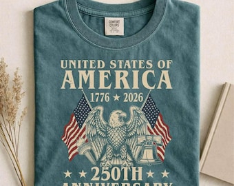 USA 250th Anniversary Comfort Colors Shirt, USA Flag Vintage T-Shirt, Usa 250th anniversary Independence Day Tee, 4th of July Patriotic Gift