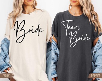 Comfort Colors® Bride Bridesmaid Shirt, Matching Bridesmaid Shirt, Bridal Party Shirt, Retro Bride Shirt, Bridesmaid Gift, Bride Tee,Wedding