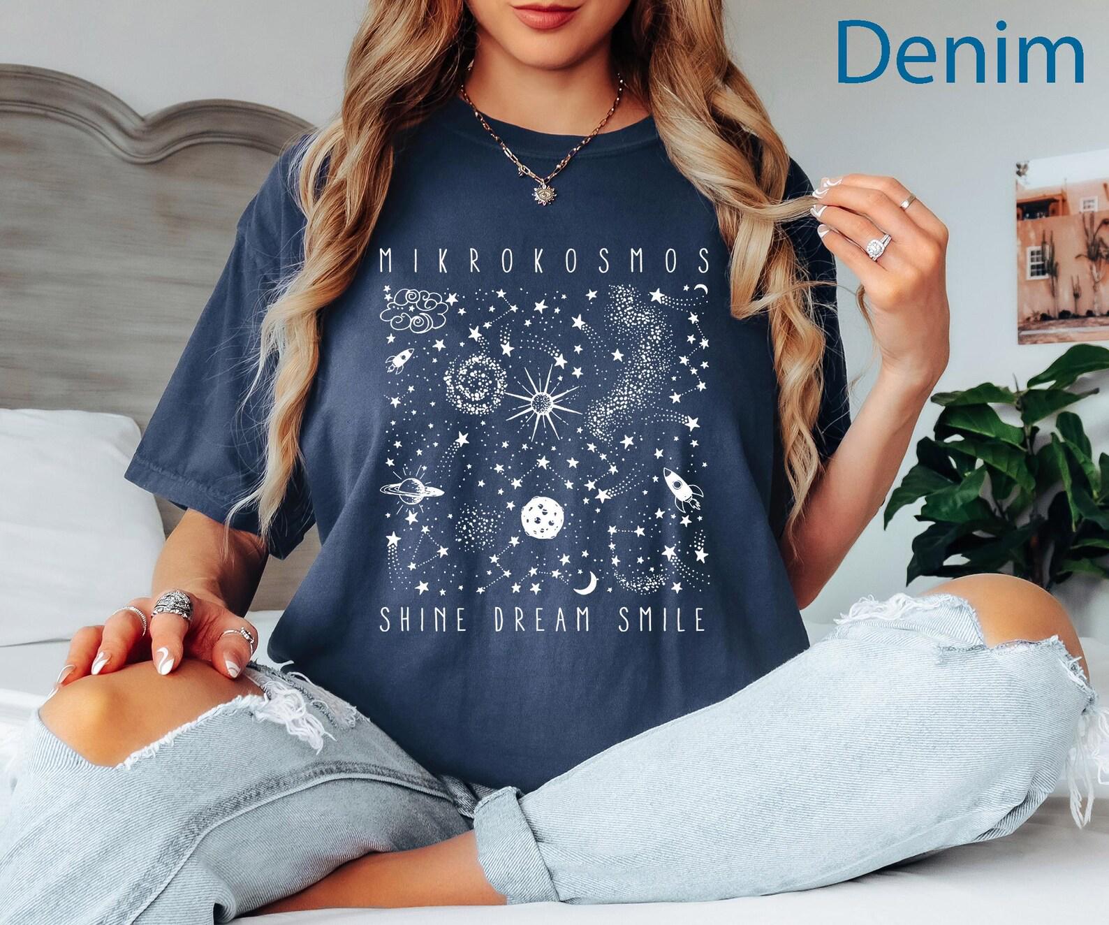 Comfort Colors® Mikrokosmos Graphic Shirt, Shine Dream Smile Tee, Twinkling Starlight Shirt, Space Shirt, Celestial Shirt, Mikrokosmos Shirt