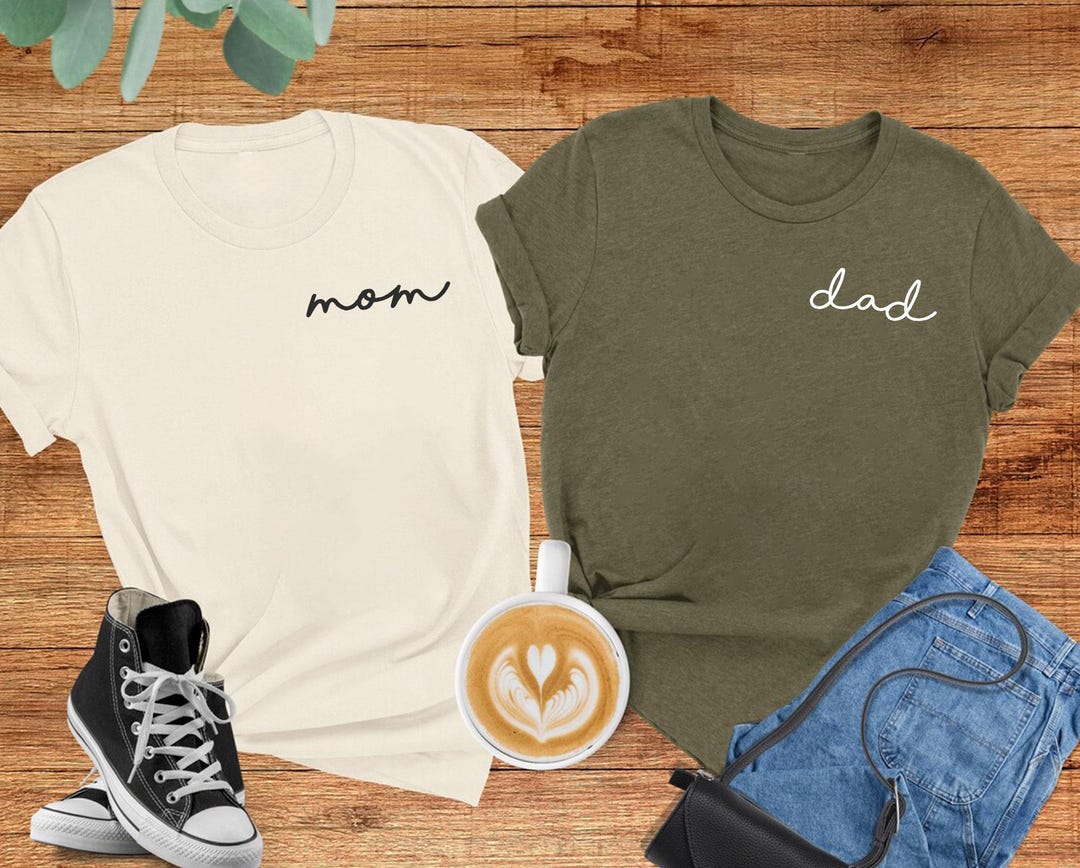 Mom and Dad Shirts, Mom and Dad Tees, Mom Pocket Tee, Dad Pocket Tee ...