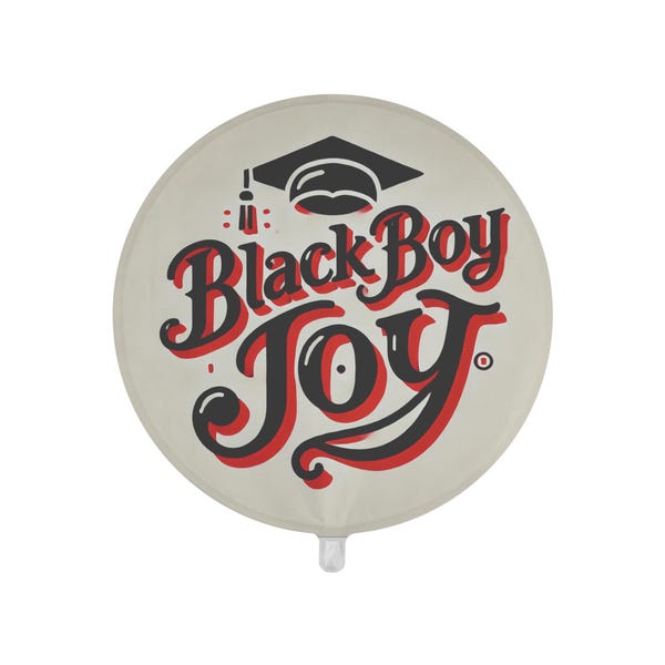 Black Boy Joy" Graduation Balloon – Bold & Empowering Reusable Party Decor