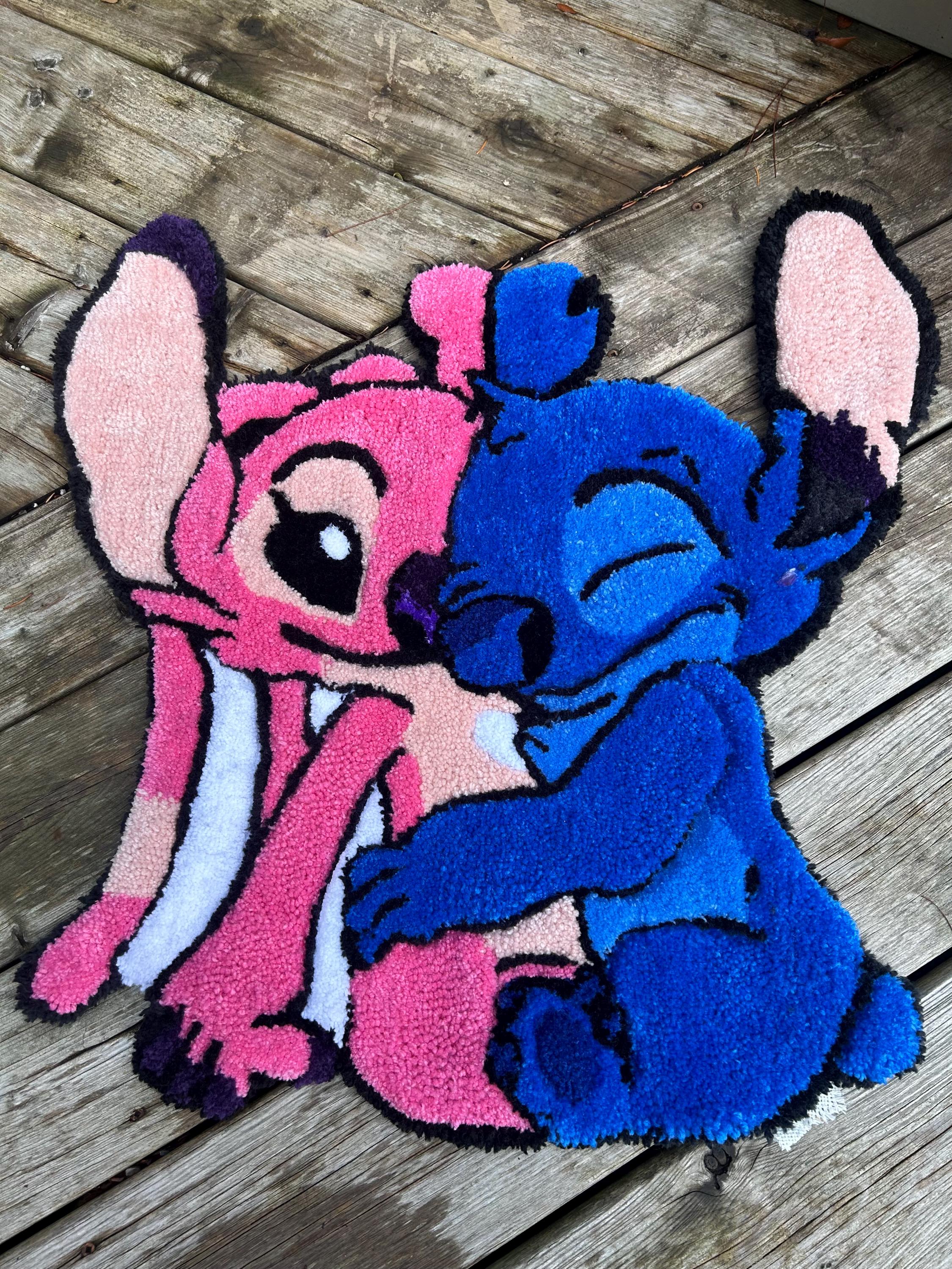 Stitch Custom Rug Stitch and Angel-inspired Rug| Handmade Custom Rug - Etsy