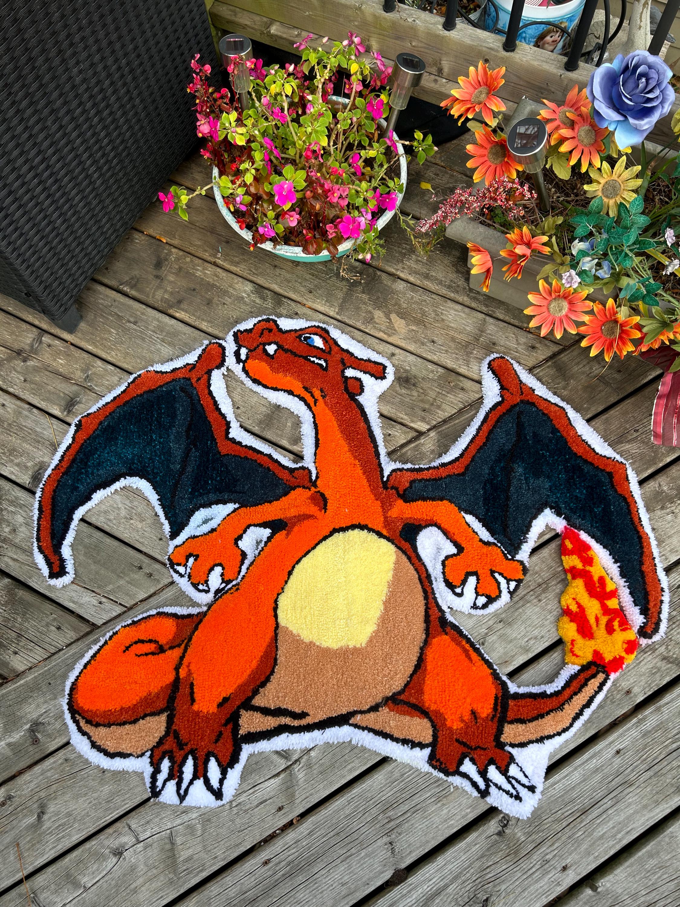 Base Set Charizard Rug Charizard Pokémon Rug - Etsy