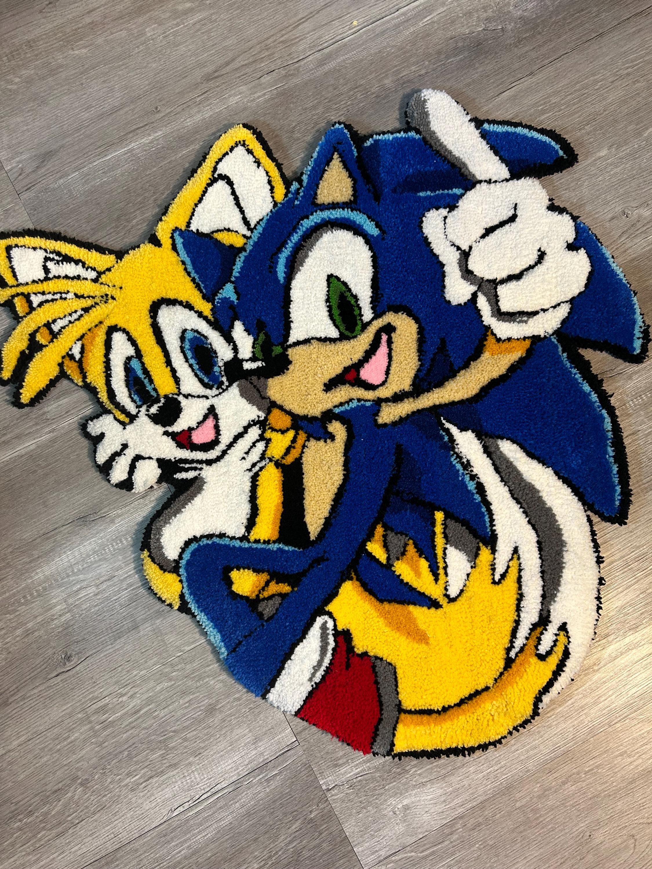 Sonic the hedgehog rug - Etsy België, image size:2250x3000