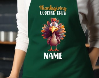 Custom Thanksgiving Apron, Turkey Apron, Thanksgiving Family Apron, Thanksgiving Group Crew Aprons, Personalized Aprons, Customized Apron