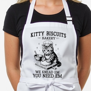 Funny Baking Apron, Funny Chef Apron, Cooking Apron, Chef Cat Apron, Baker Gift for Mom, Cute Cat Graphic Apron, Christmas Apron Gift