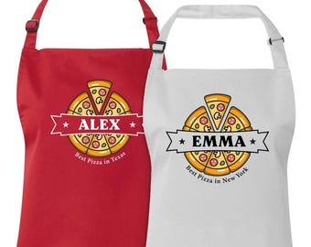 Delantal de pizza personalizado para hombre y mujer, delantal de chef de pizza personalizado, delantal con nombre personalizado para parejas, delantal de regalo para esposo, regalos para pizzeros