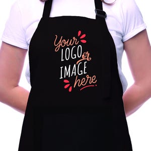 Custom Apron, Personalized Logo Apron, Restaurant Apron, Chef Apron, Apron With Pockets, Custom BBQ Apron, Barista Apron, Hair Dresser Apron