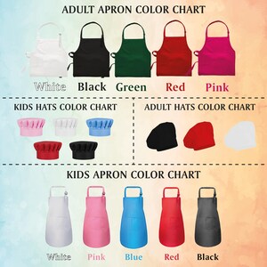 Custom Grandma and Grandchild Apron, Mom and Daughter Matching Aprons, Cupcake Apron Set, Custom Family Aprons, Personalized Kids Apron image 7