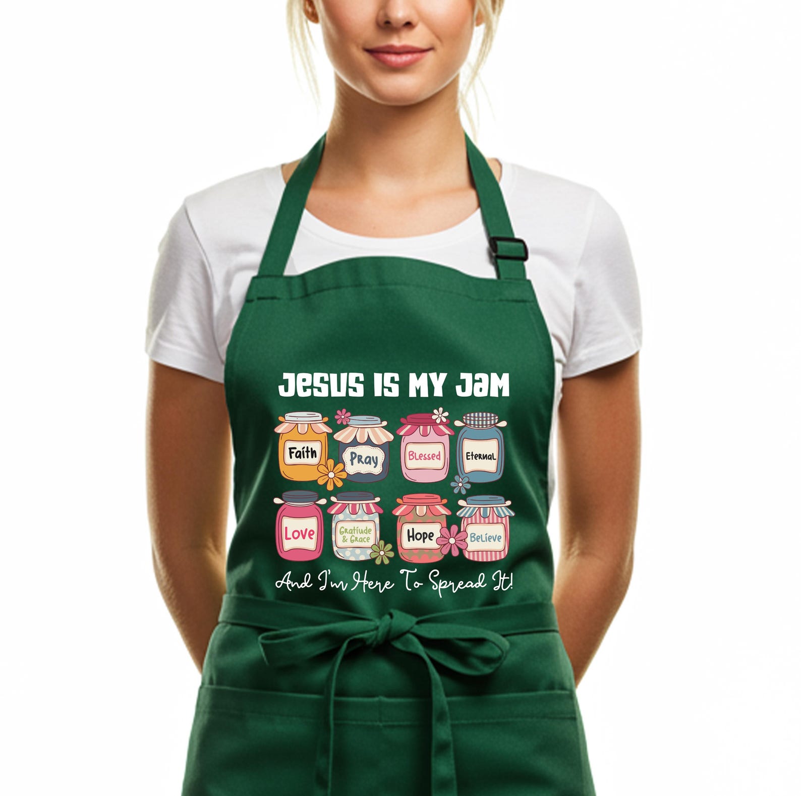 Religious Aprons Cute Christian Apron for Wife, Kitchen Apron, Religious Apron Gift for ...