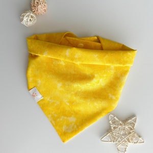 Handmade Dog Bandana – Bright Yellow Bandana – Snap Closure