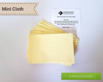 10pcs Sunshine Polishing Cloth for jewelry cleaning, best for gold, silver, copper, brass - mini size only