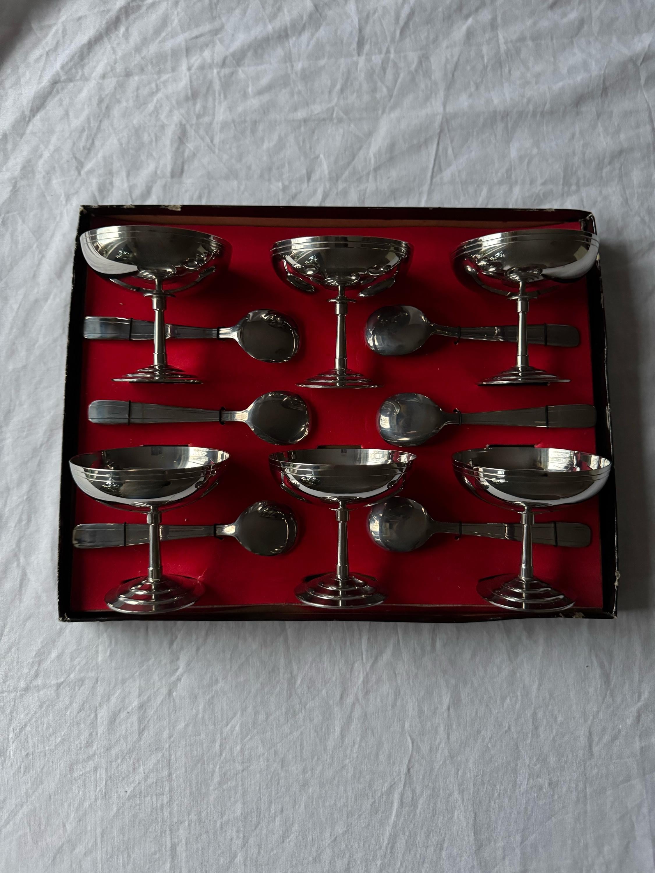 Service de coupes à glace Letang Remy 1970 - Coucou Retro