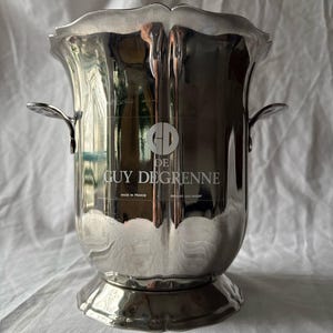Vintage Guy Degrenne Champagnerkühler | Französischer Edelstahl 18/10 Barzubehör