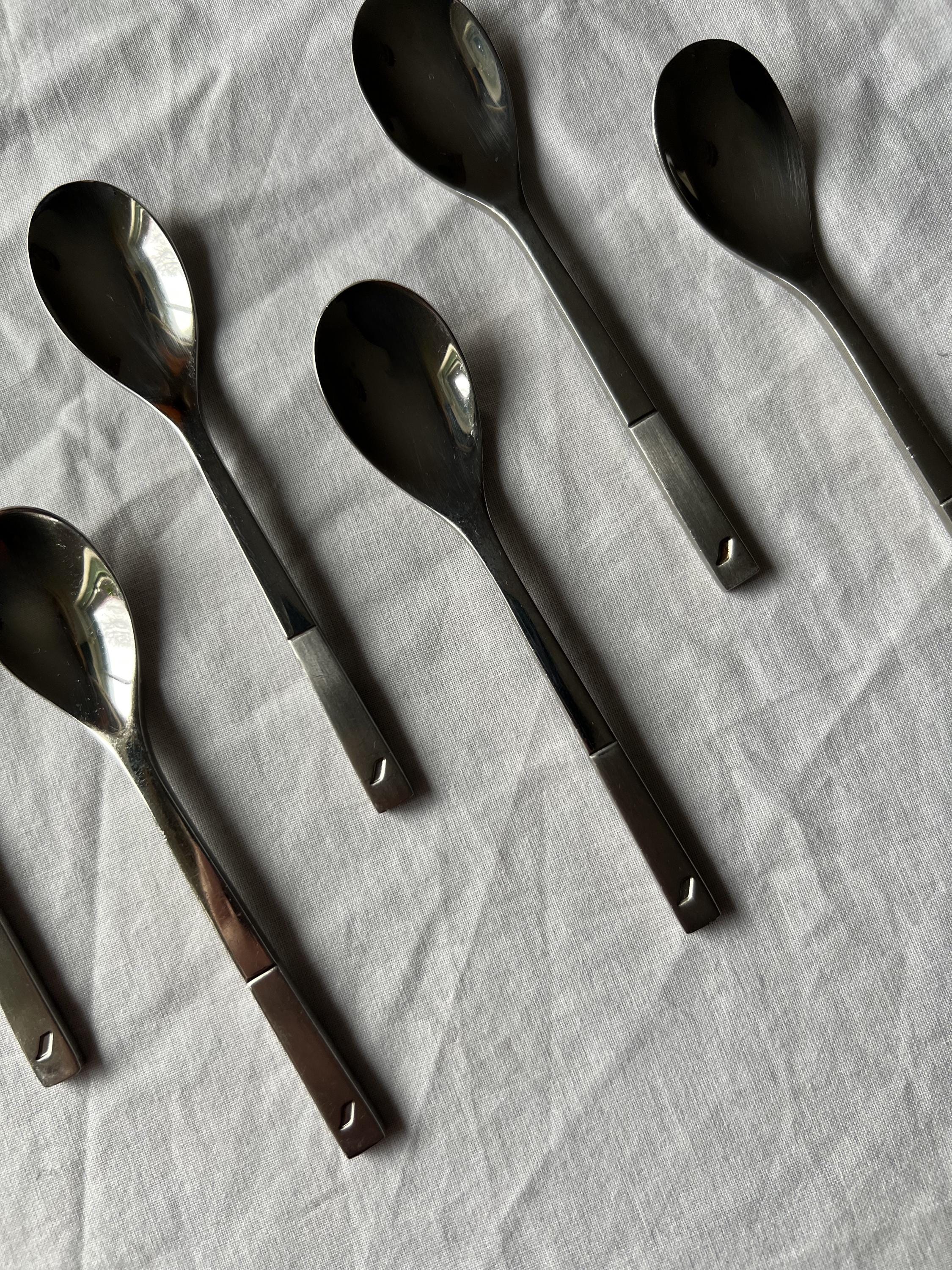 Vintage Christofle Air France Coffee Spoons | Set of 6 Dessert