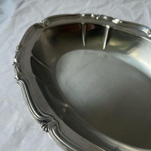Vintage Alfra Alessi Barocco Bowl | 1950s Italian Stainless Steel | Oval 18/10 Inox Centerpiece | Retro Midcentury Table Decor l Design Bowl