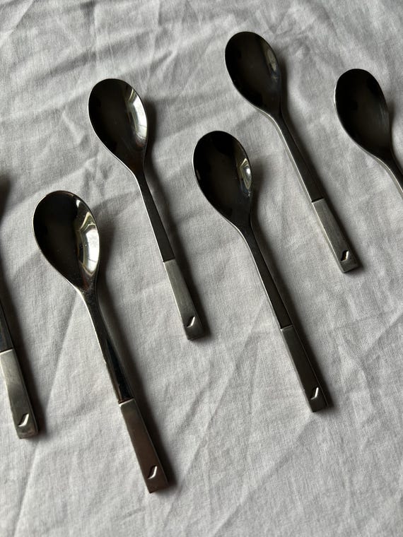 Vintage Christofle Air France Coffee Spoons | Set of 6 Dessert