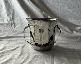 Cubitera francesa vintage de Guy Degrenne / Artículos de bar retro de los años 70 / Acero inoxidable pulido Inox / Estética parisina / Diseño de mediados de siglo