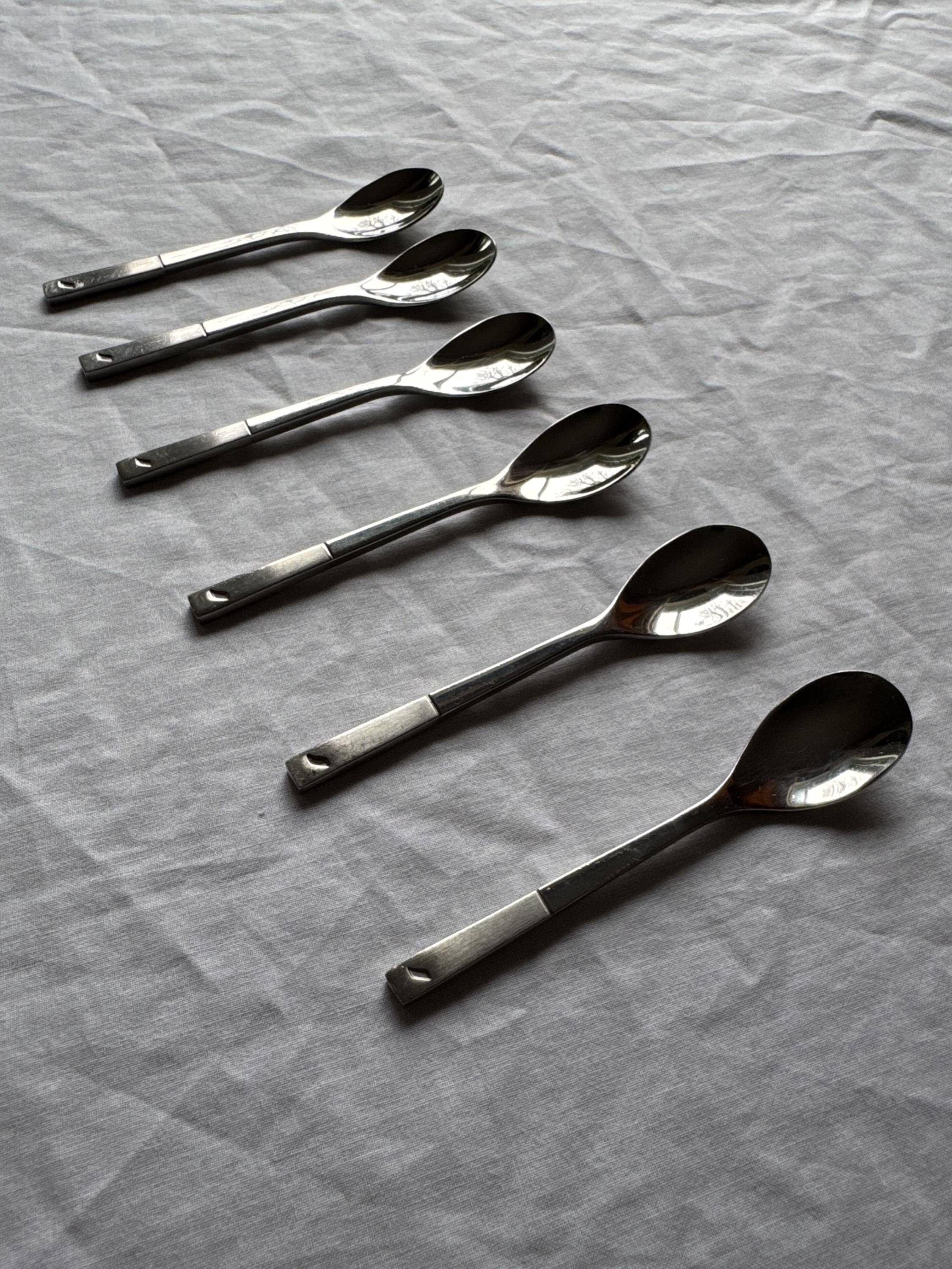 Vintage Christofle Air France Coffee Spoons | Set of 6 Dessert