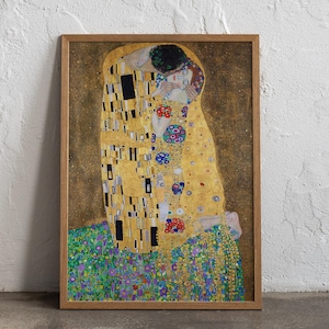 The Kiss Framed Wall Art, Gustav Klimt Art, Vintage Wall Decor, Home Decoration, Romantic Wall Art, Valentine&#39;s Day Gift, New Home Gift