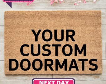 Your Custom Doormat, Customizable Doormat, Custom Text Doormat, Make Your Own Doormat, Coir Doormat, Personalized Gift, Custom Doormat