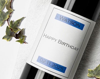 Custom Birthday Wine Label, Personalized Gift