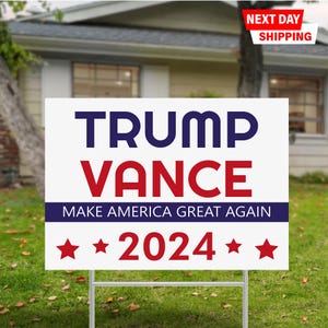 Trump Vance 2024 Yard Sign, Trump Vance, Republican Sign, Trump Sign, Donald Trump, Political Lawn Sign, Trump For President, Yard Decor