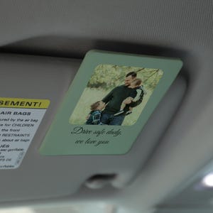 Custom Photo Car Visor Clip, Custom Gift, Car Accessories, Gift for Friend, Visor Clips for Cars, Visor Clip Photo, Gift for Dad, Drive Safe