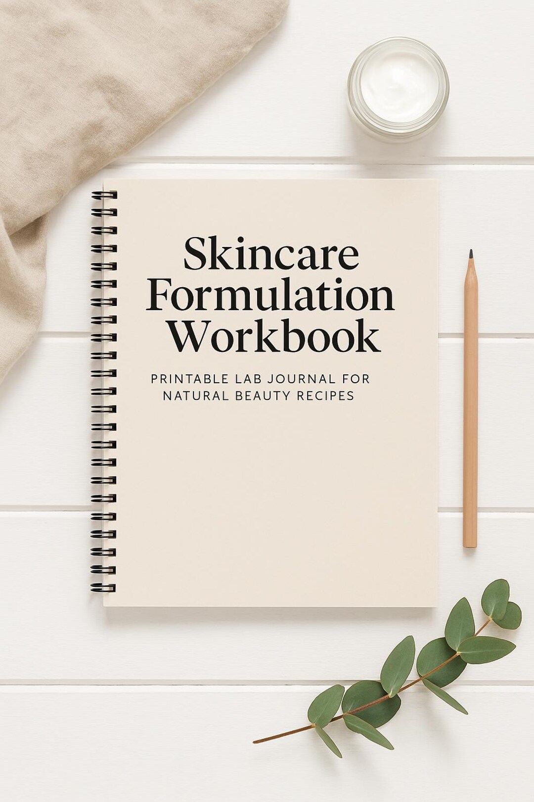 Skincare Formulation Workbook – Printable Lab Journal for Natural ...