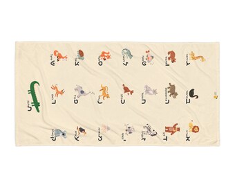 Hebrew Alphabet Towel - Perfect for Summer Camp