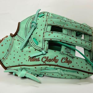 Custom Mint Chocky Chip Baseball Fielding Glove- Pro Quality- Personalized- Youth & Adult Sizes