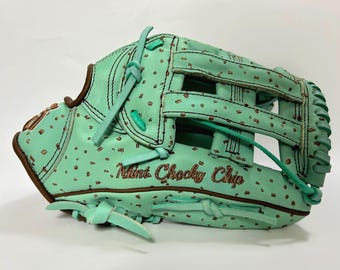 Custom Mint Chocky Chip Baseball Fielding Glove- Pro Quality- Personalized- Youth & Adult Sizes