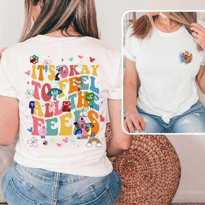 Comfort Colors It&#39;s Okay To Feel All The Feels Shirt, Mental Health tshirt, Inclusion Shirt, Speech Therapy Tee, Disney Inside Out T-shirt