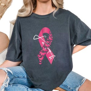 Comfort Colors ®Faith Breast Cancer Shirt, Support Breast Cancer Shirt, Breast Cancer Warrior Tee, Cancer Awareness Tee, Cancer Warrior Tee