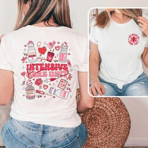 Maglietta per infermiere di terapia intensiva Comfort Colors®, maglietta per San Valentino per infermiere di terapia intensiva, regalo di apprezzamento per infermieri, maglietta carina per infermiere di terapia intensiva, regalo per infermieri