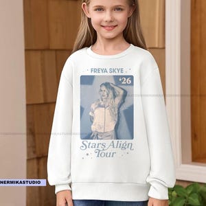 Freya Skye Stars Align Tour Jugend Sweatshirt, Music Merch Kid Pullover