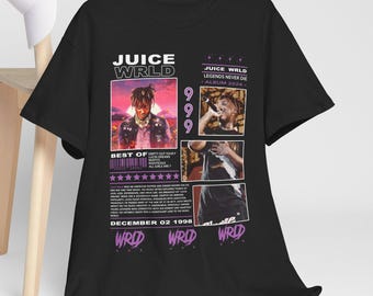 Juice WRLD t-Shirt Legends Never Die Graphic Tee, Fan Merch Shirt 999