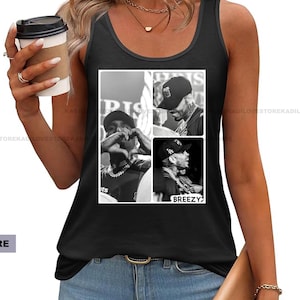 Chris Brown tank top breezy print Chris Brown bowl world Tour shirt Chris Brown t-shirt Chris Brown fan merch Chris Brown concert Unisex fan